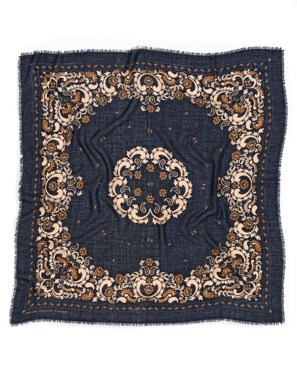 Wool & Cashmere Flower Scarf