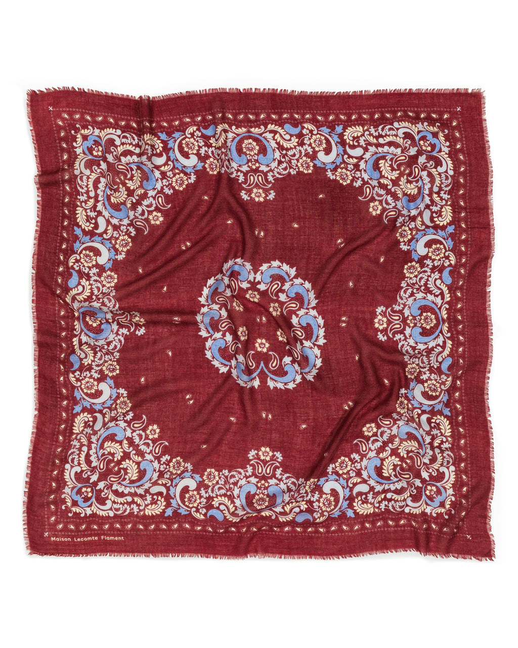 Wool & Cashmere Flower Scarf
