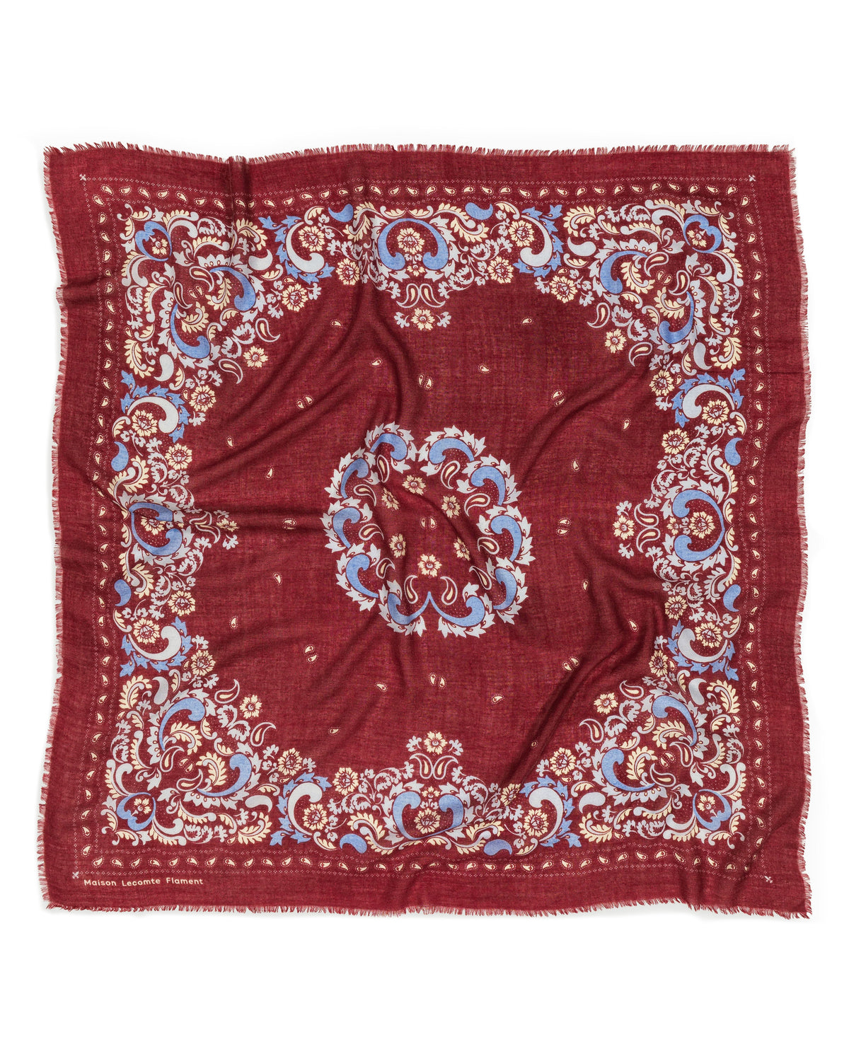 Wool & Cashmere Flower Scarf
