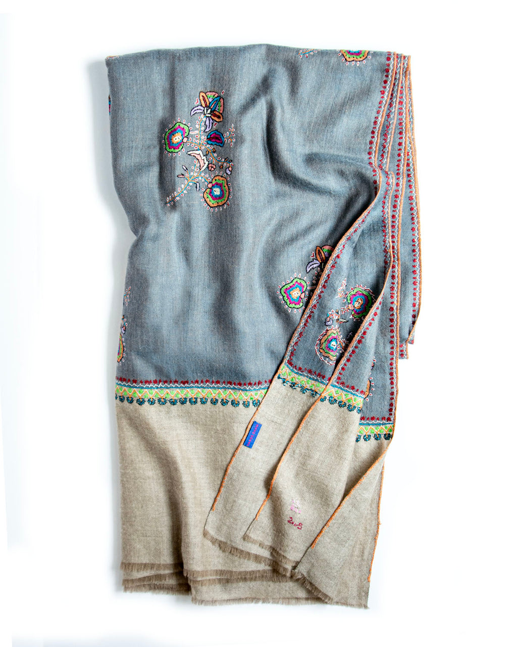 Floral Motif Dove Grey