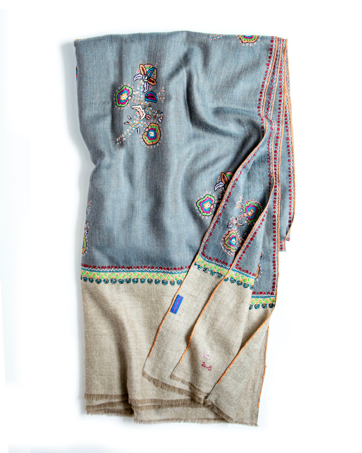 Floral Motif Dove Grey