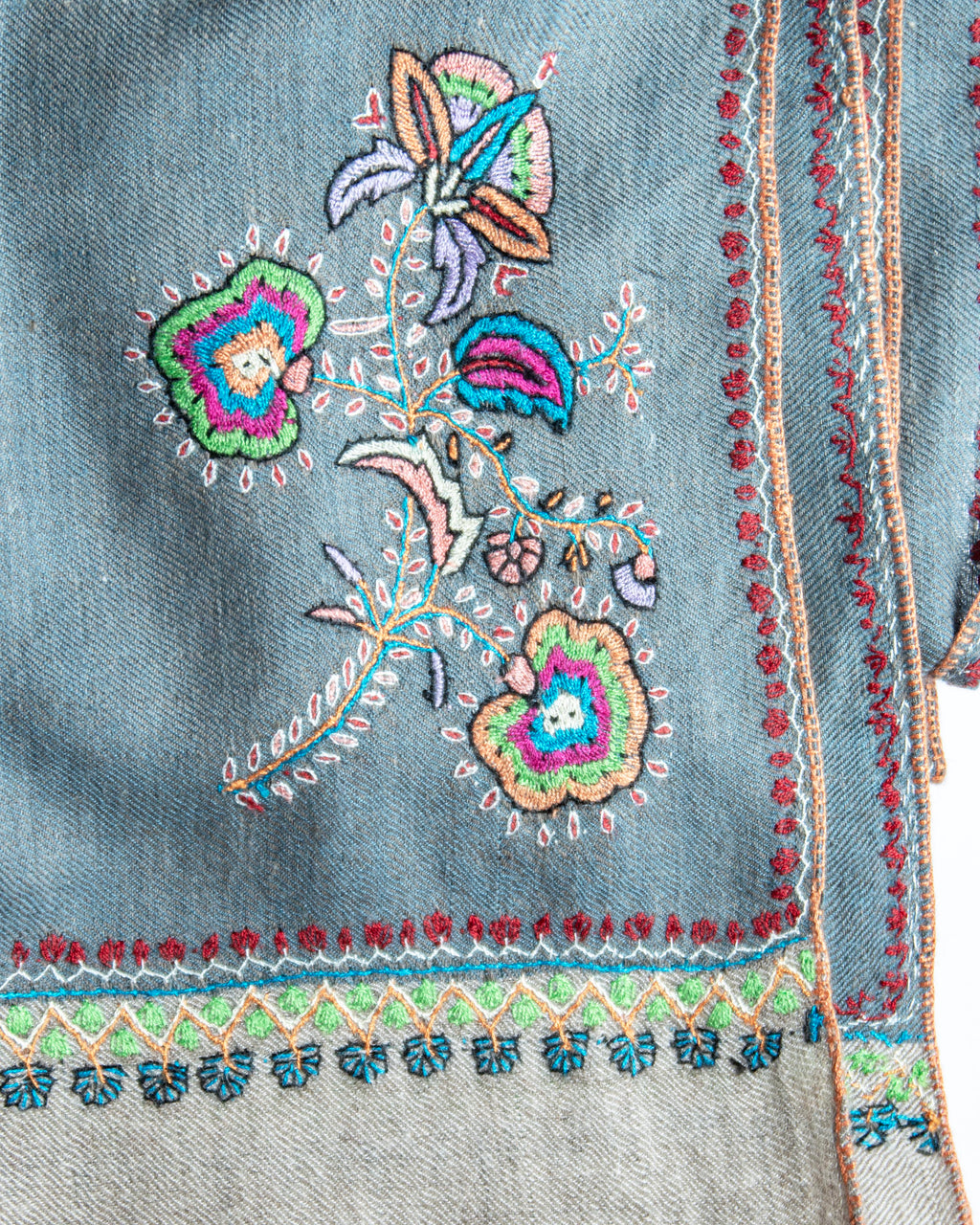 Floral Motif Dove Grey