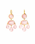 Gabrielle D'Estrees Earrings - Rose Quartz