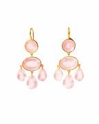 Gabrielle D'Estrees Earrings - Rose Quartz