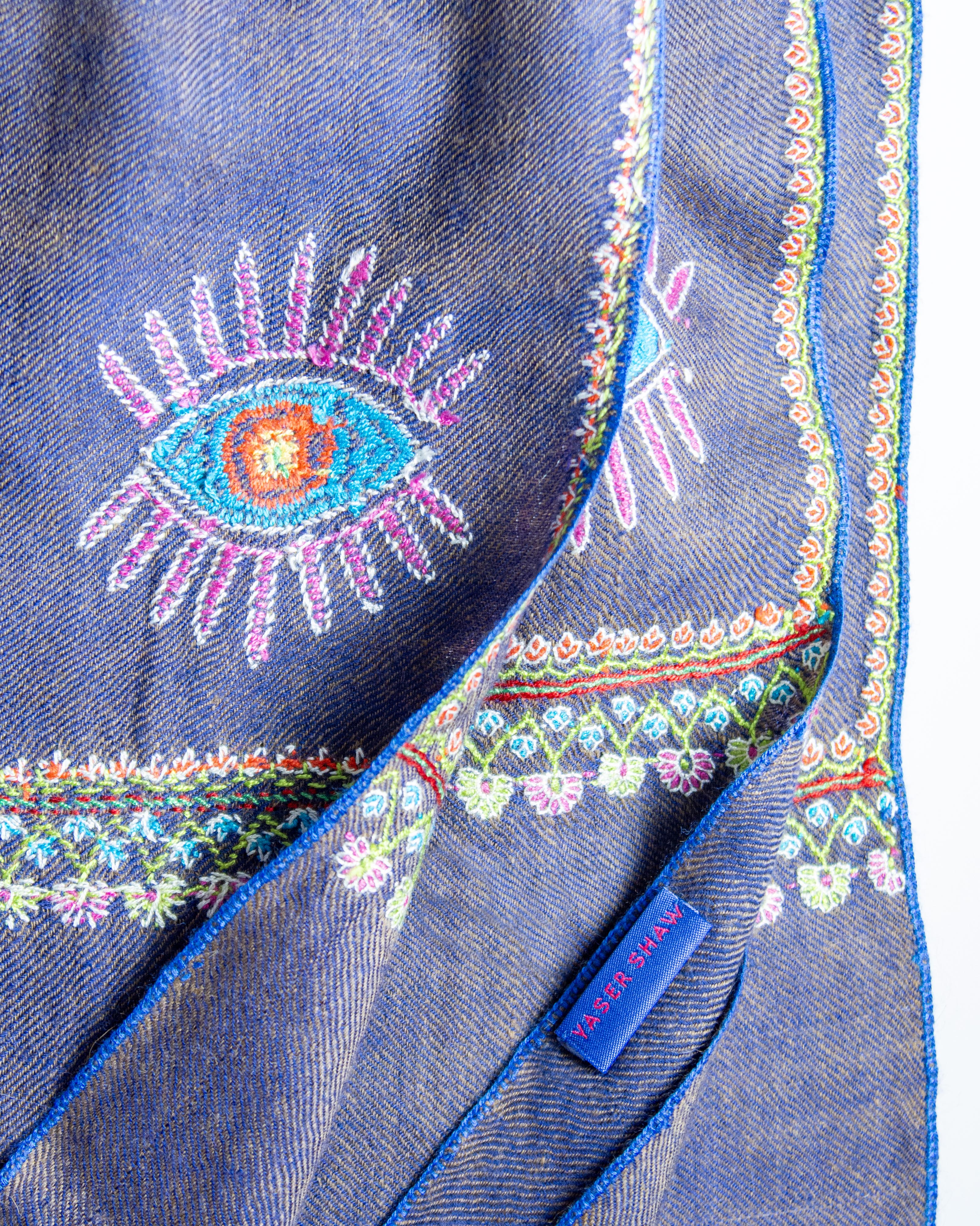 Indigo Eye Shawl