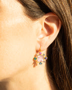 Rose Quartz Byzantine Earrings