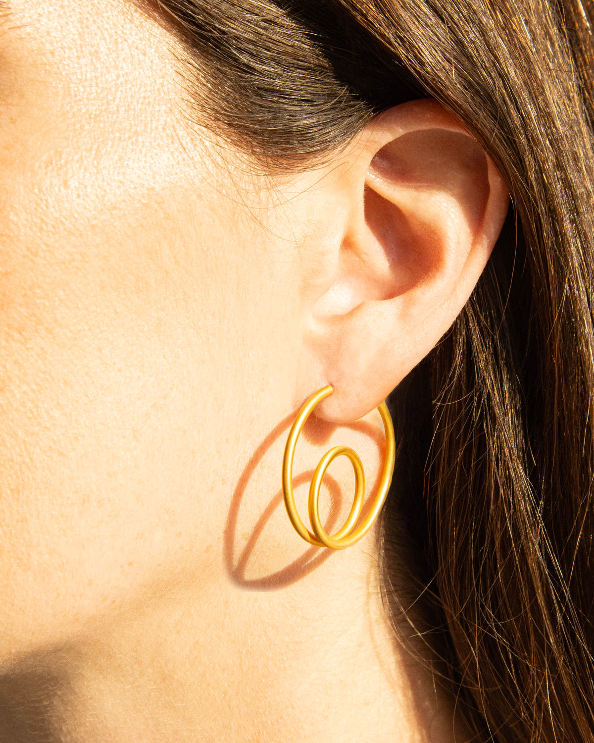Gold Volute Earrings