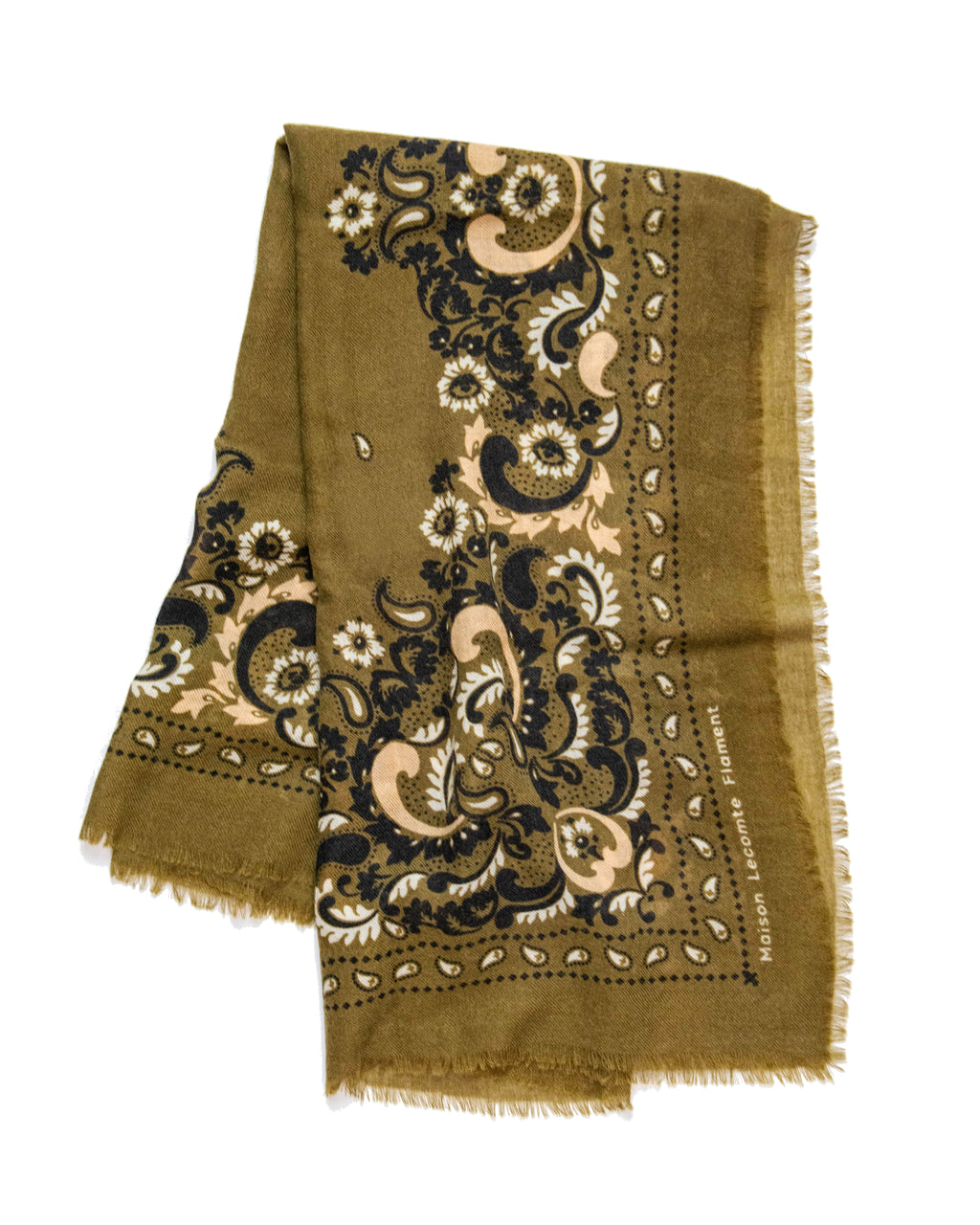 Wool & Cashmere Flower Scarf