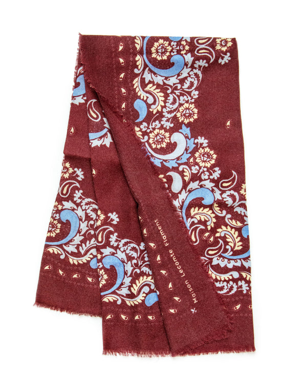 Wool & Cashmere Flower Scarf