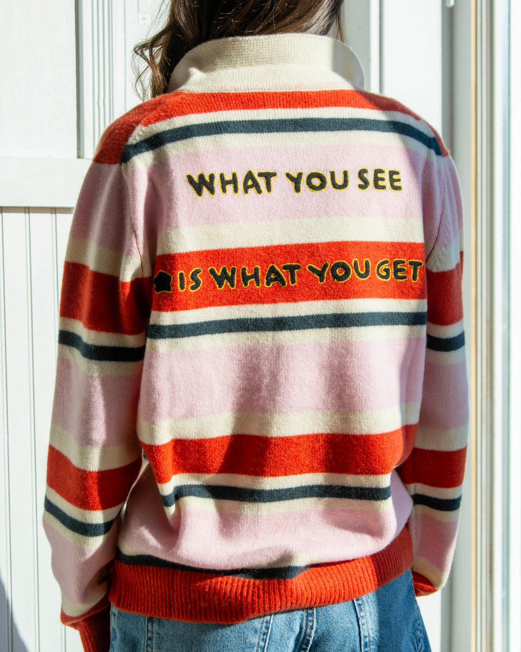 Cashmere Polo Stripes Sweater