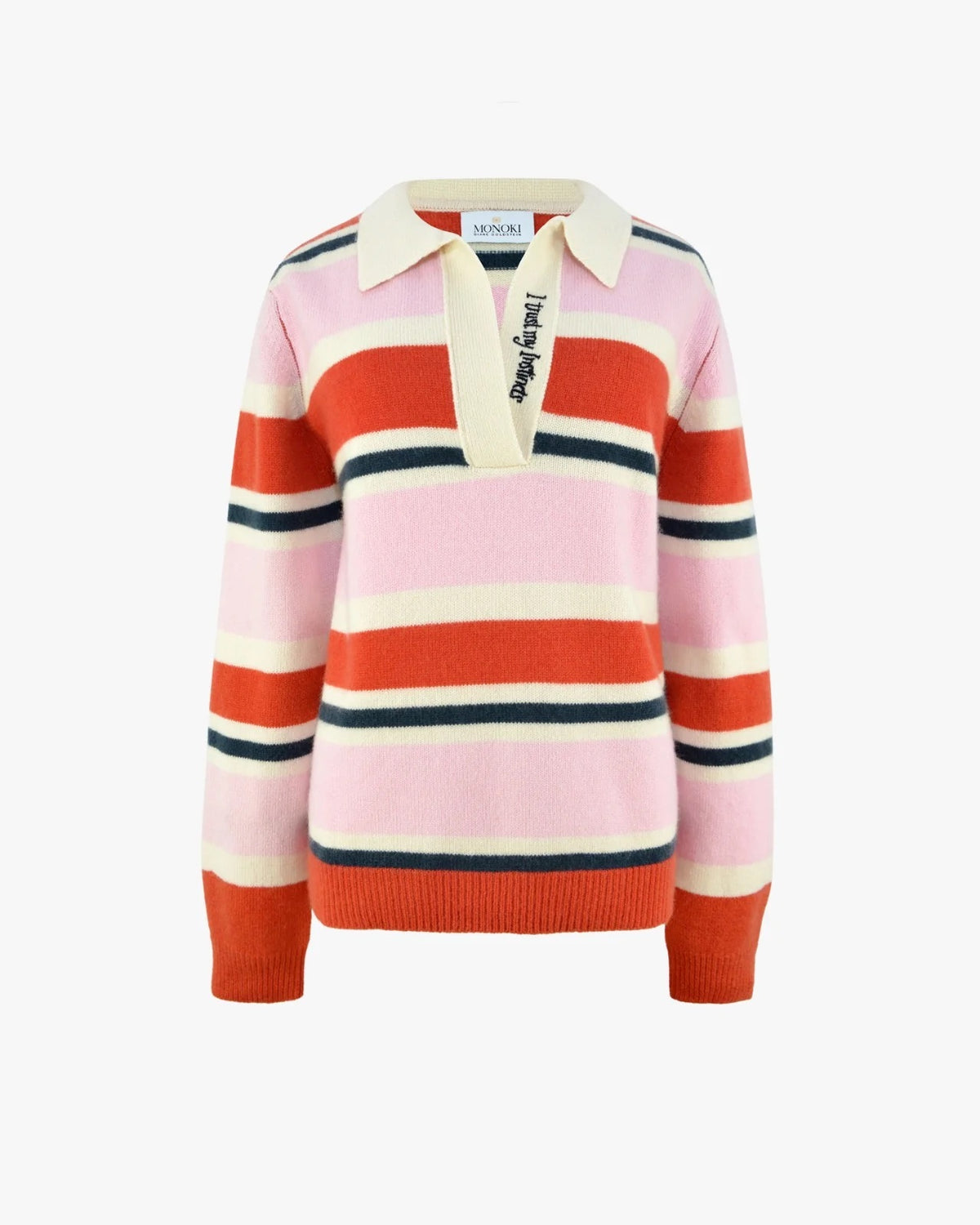 Cashmere Polo Stripes Sweater