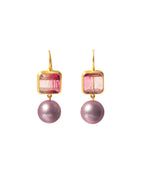 Polychrome Tourmaline + Pink Pearl Incandescence Earrings