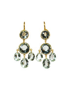 Small Gabrielle Earrings- Green Quartz