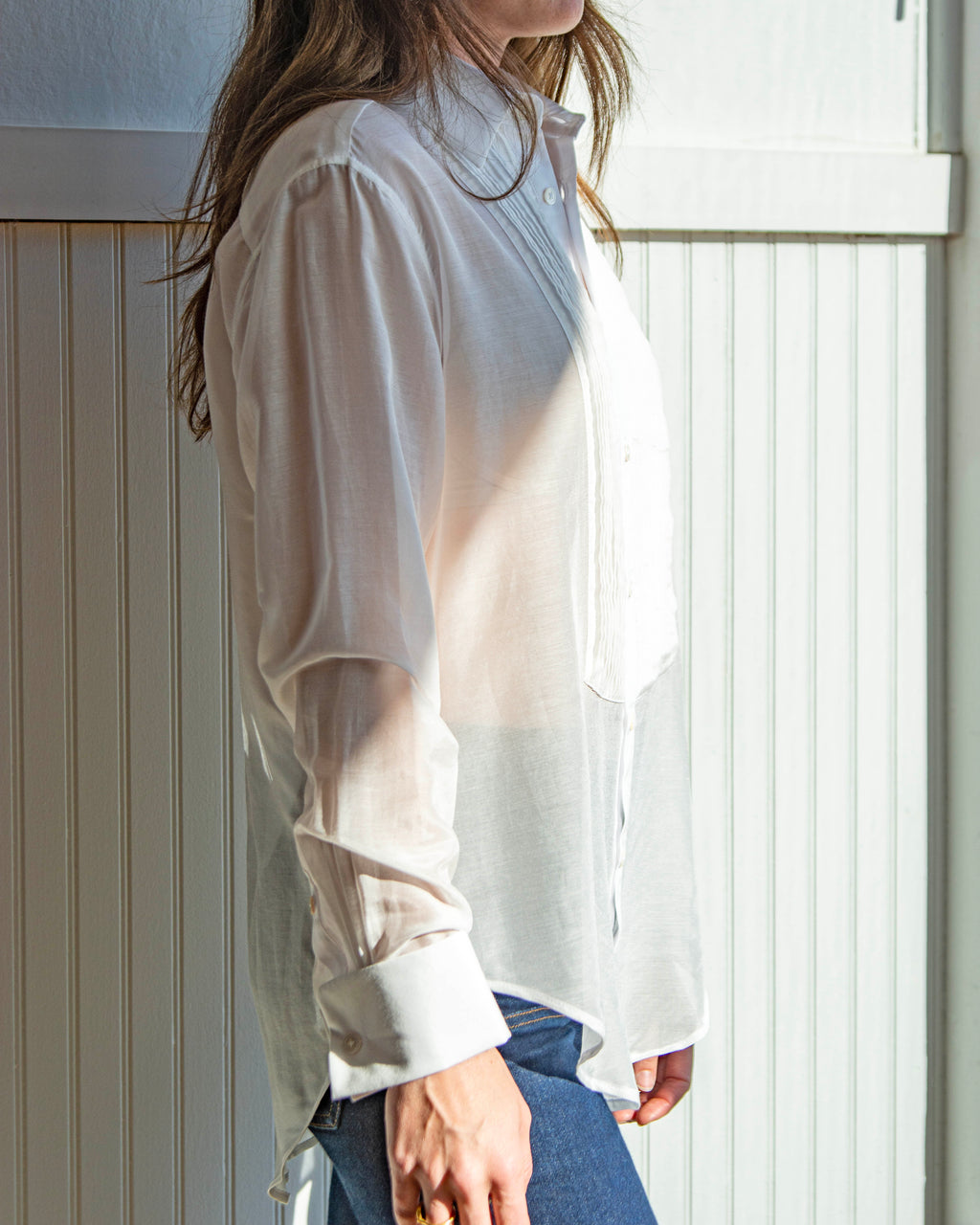 Cotton Silk Tuxedo Shirt