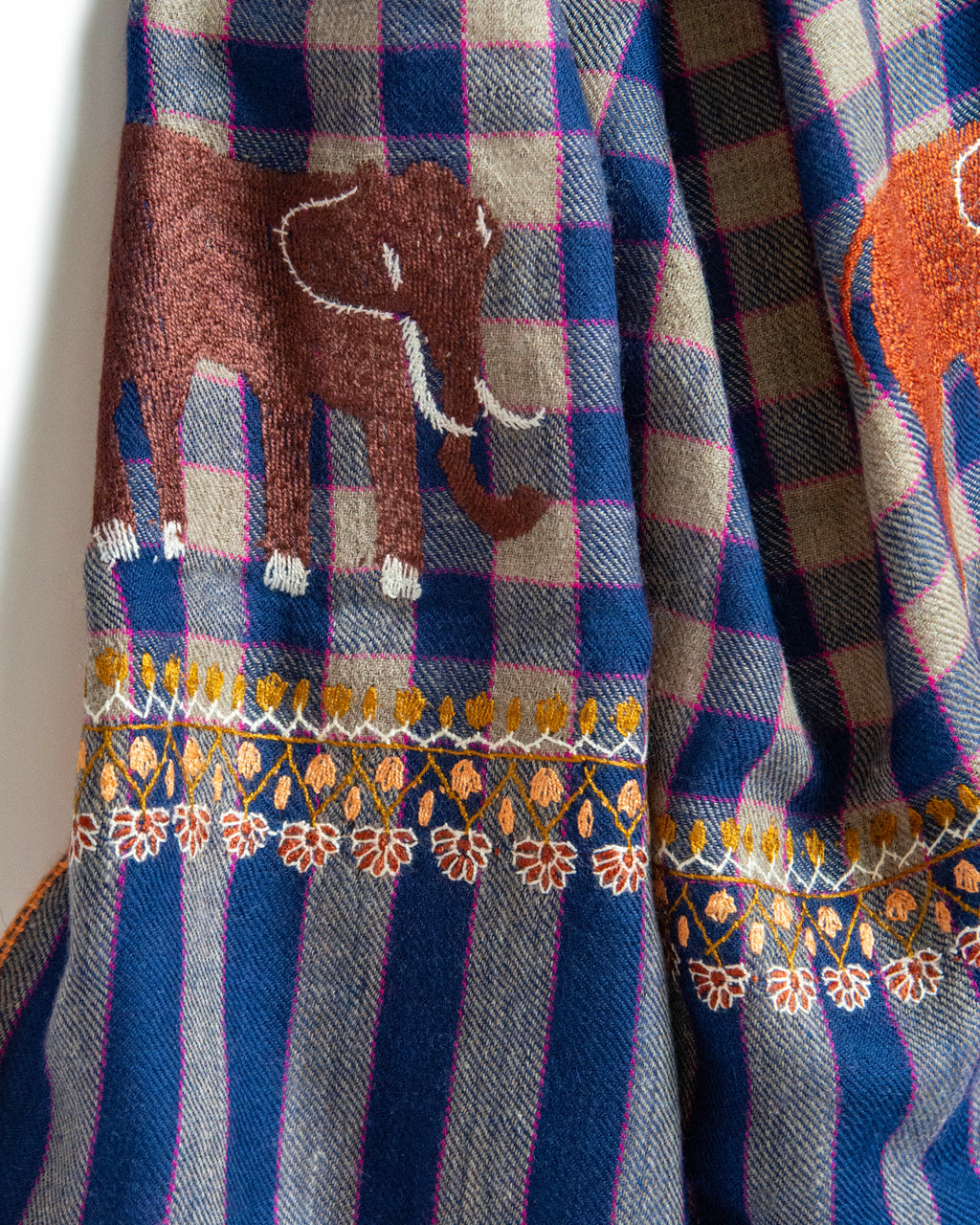 Plaid Safari Cashmere Pashmina Shawl