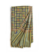 Plaid Blooms Cashmere Pashmina Shawl