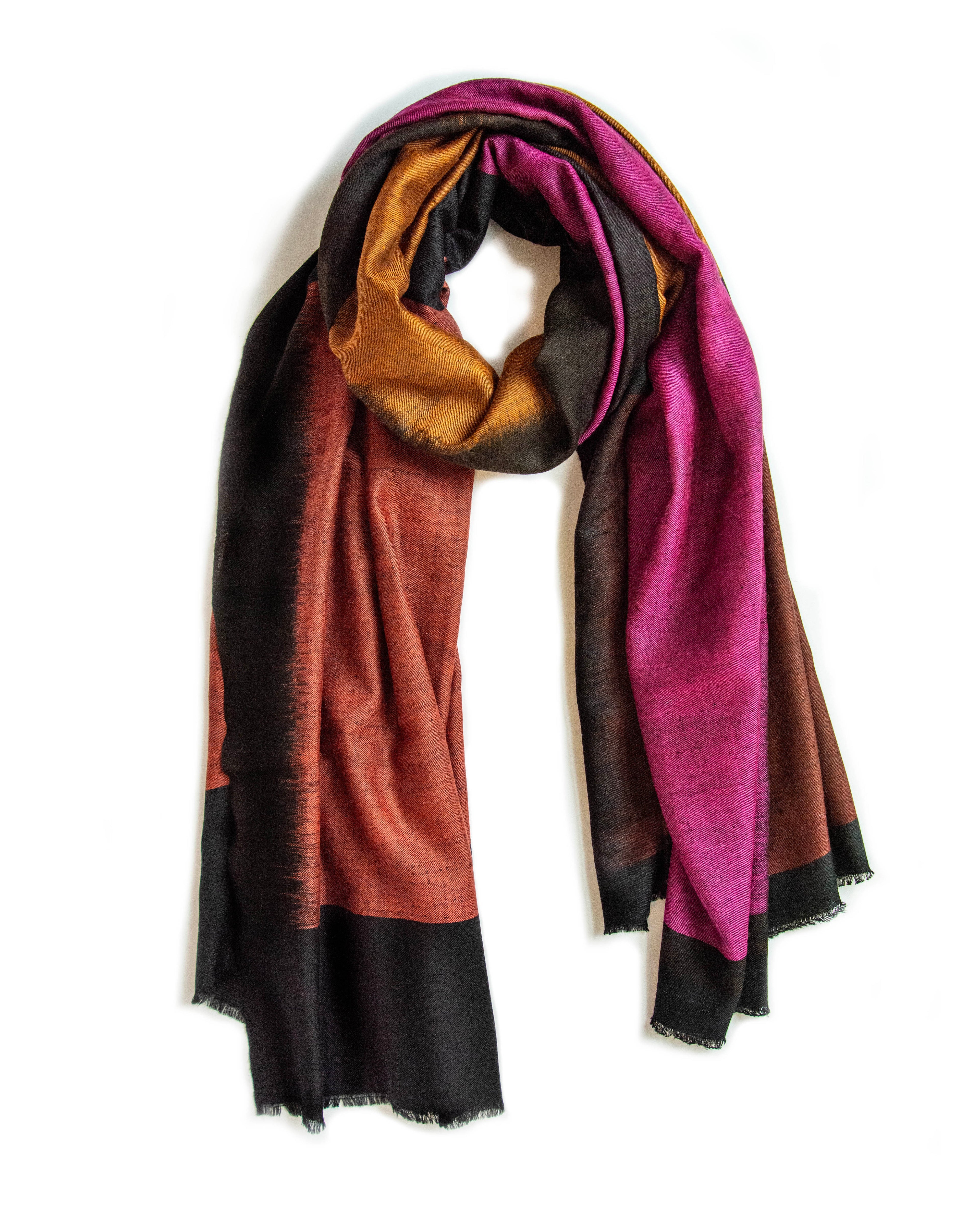 Cashmere Pashmina Shawl - Ikat by Yaser Shaw