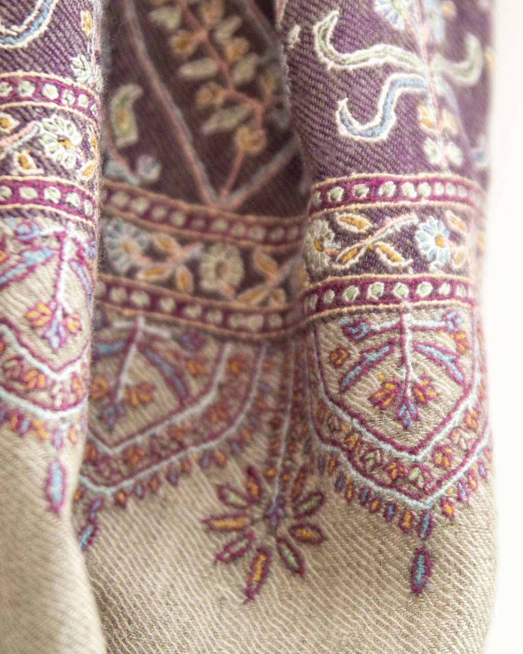 Branch Purple Cashmere Pashmina Shawl
