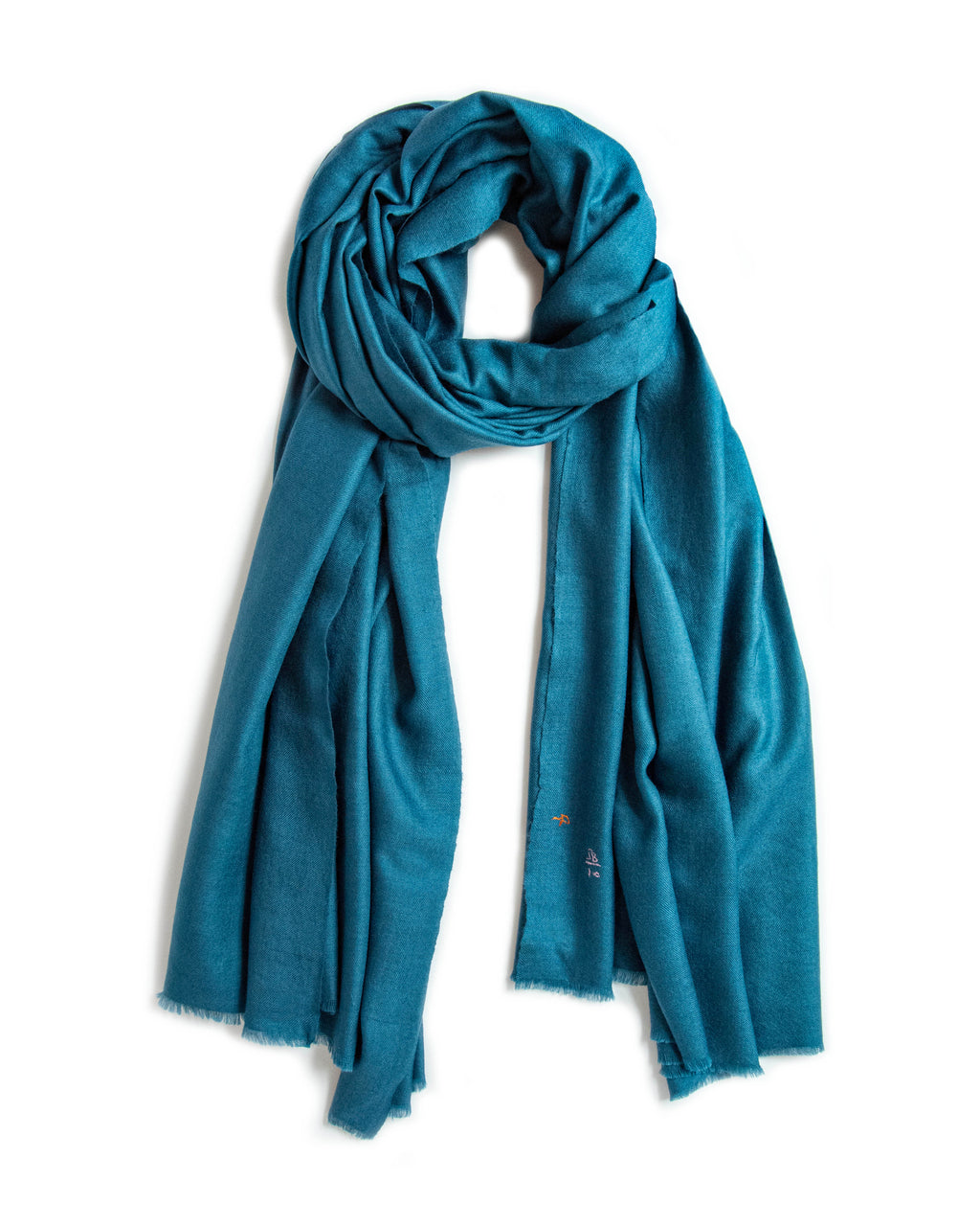 Cashmere Pashmina Shawl - Solid Teal by Yaser Shaw