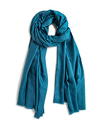 Cashmere Pashmina Shawl - Solid Teal by Yaser Shaw