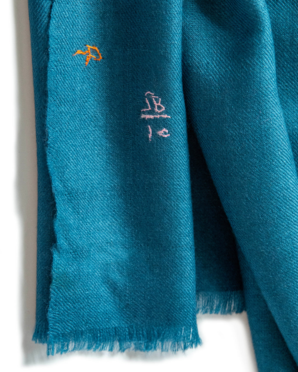 Cashmere Pashmina Shawl - Solid Teal by Yaser Shaw